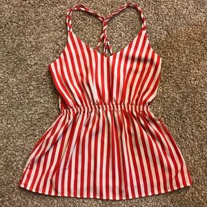 Striped dressy tank top